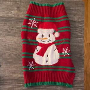 Festive Snowman Dog Sweater